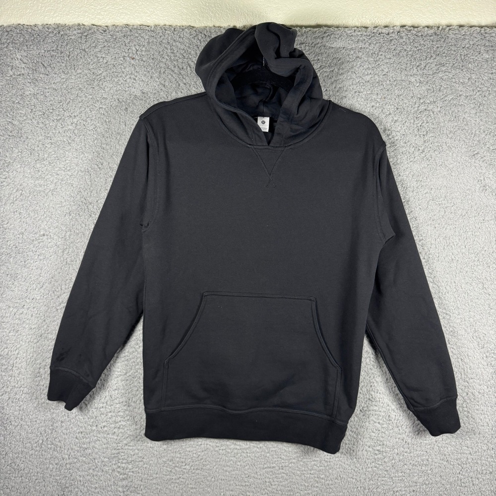 Lululemon City Sweat Pullover Hoodie Black Size 6 LW3DAHS Gym Workout Sweater
